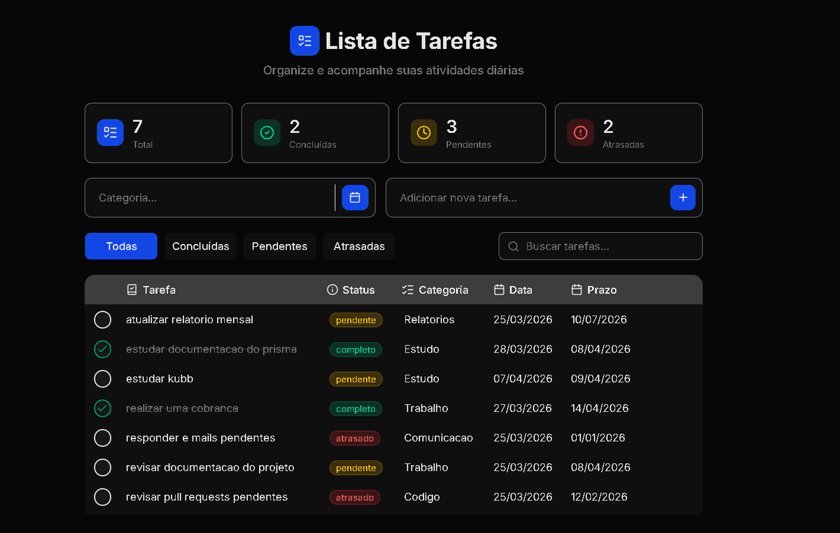 Lista de Tarefas 